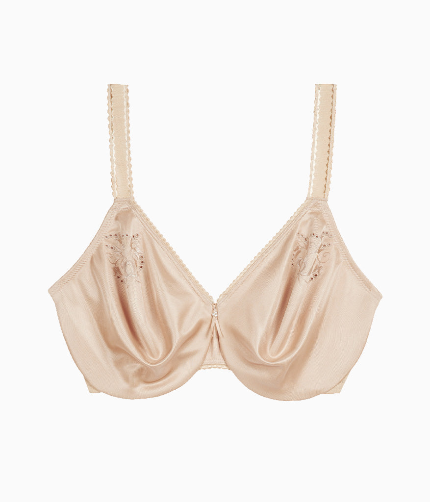 Slimline Seamless Underwire Minimizer Bra - Sand