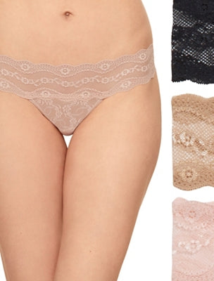 Lace Kiss Bikini Panty Pack - Rose Smoke/Au Natural/Night