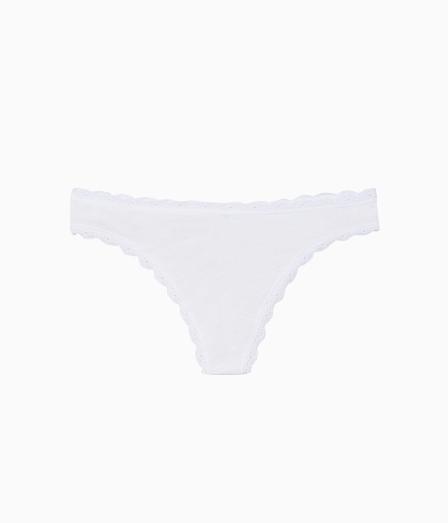 Inspired Eyelet Thong - White
