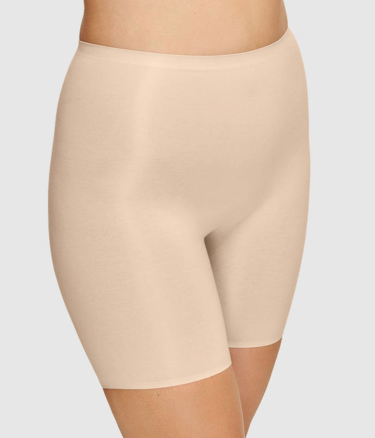 Beyond Naked Cotton Blend Thigh Shaper - Sand