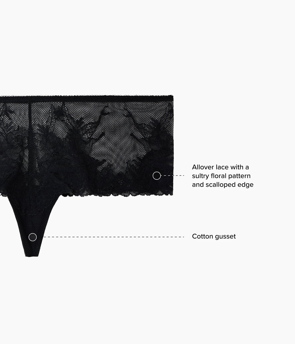 Vivid Attraction Tanga - Black