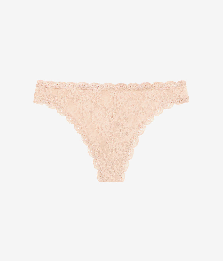 Effortlessly Lace Thong - Au Natural
