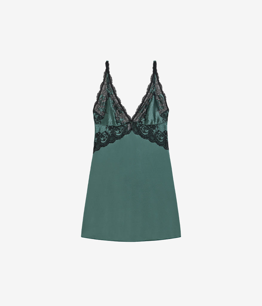 Modern Affair Chemise - Silver Pine/Black