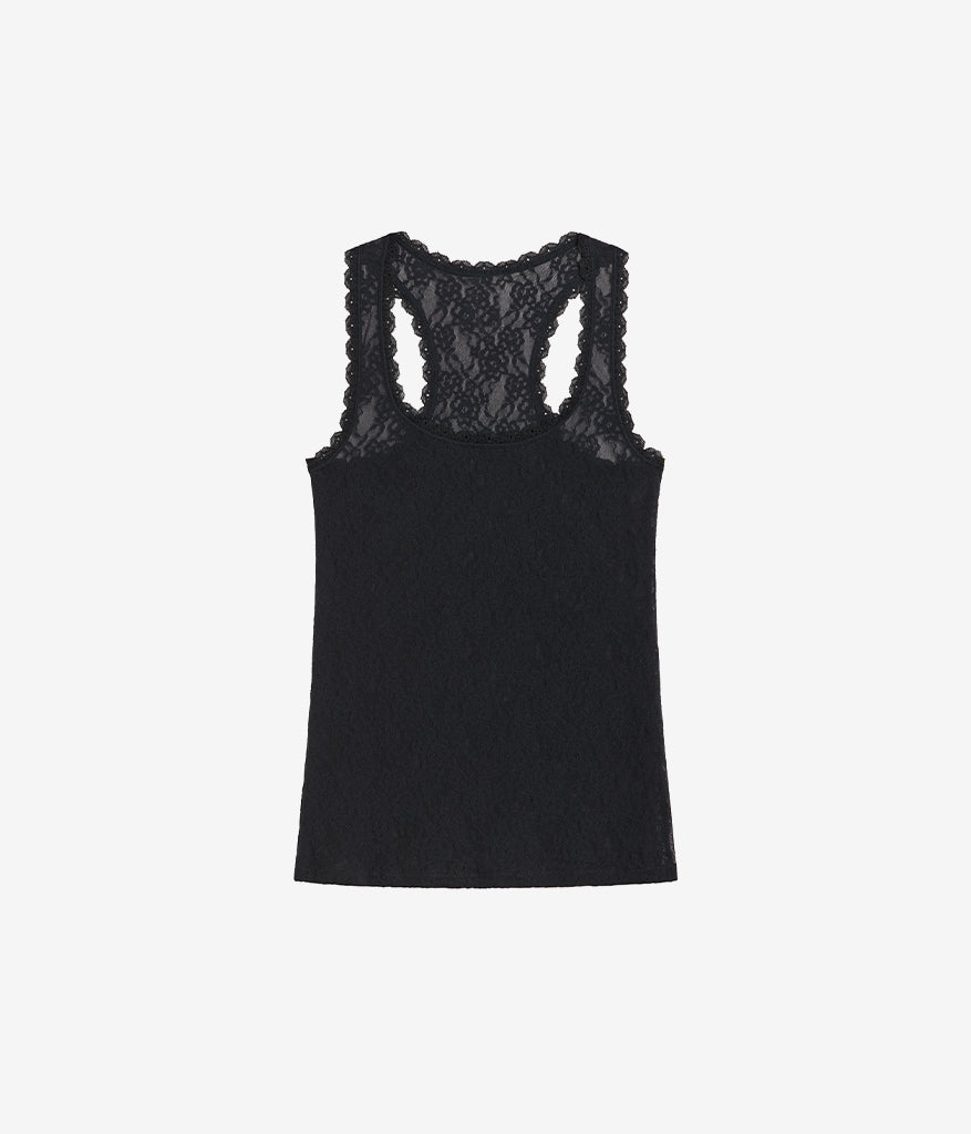 Effortlessly Lace Tank - Night