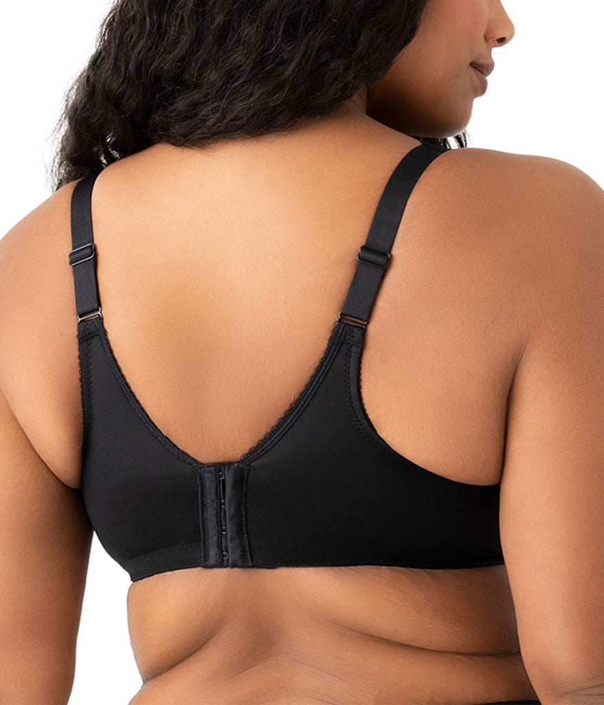 Basic Beauty Full Figure Seamless Underwire Bra - Black