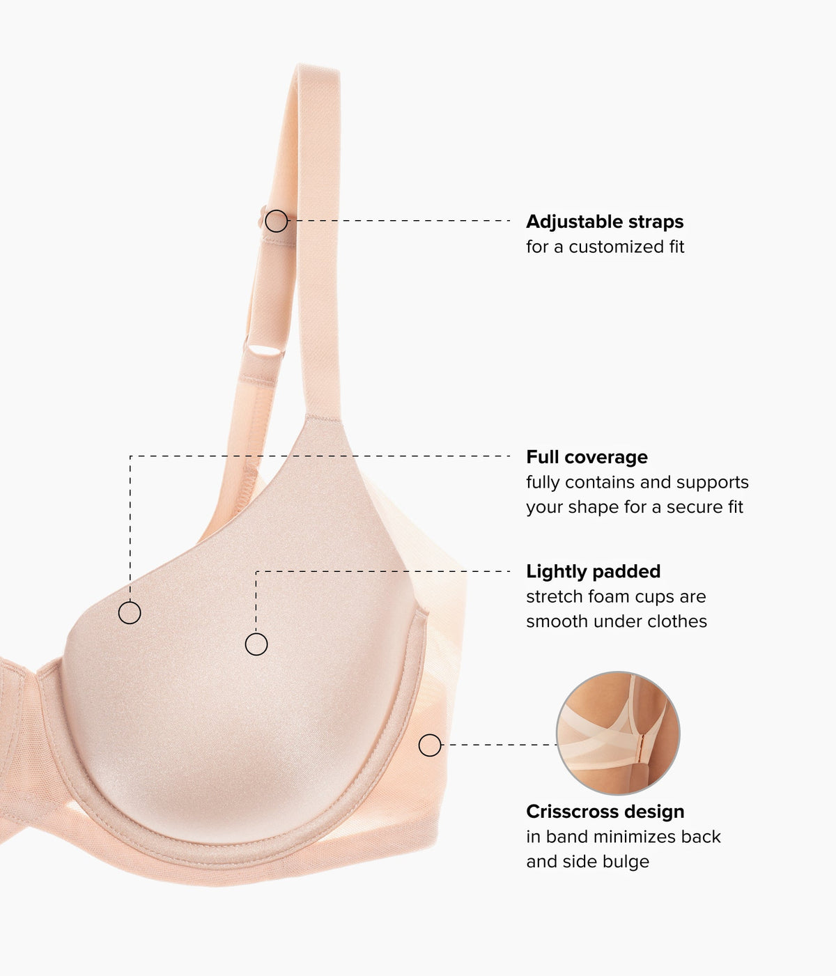 Ultimate Side Smoother Underwire T-Shirt Bra - Sand