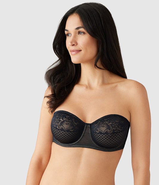 Visual Effects Strapless Minimizer Bra - Black