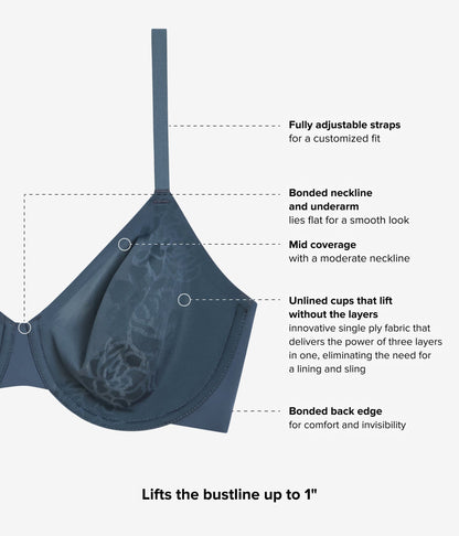 Confidence Boost™ Underwire Bra - Dark Slate