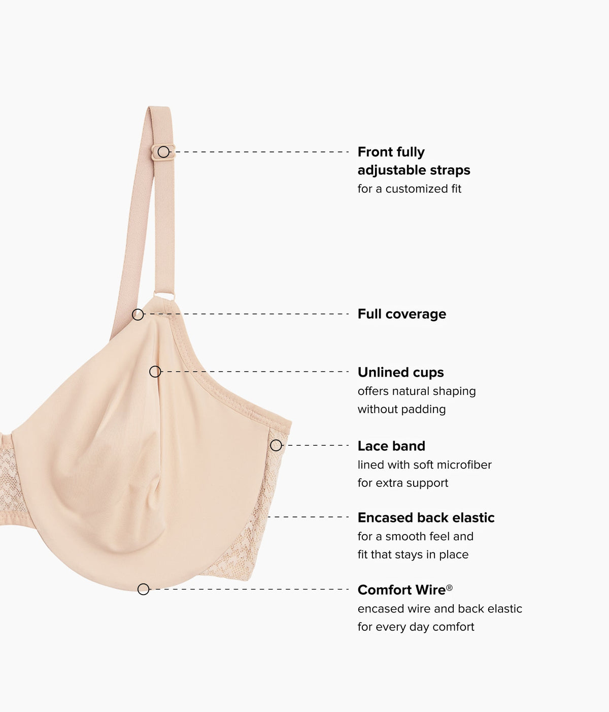 Comfort Within Reach Underwire Bra - Sand