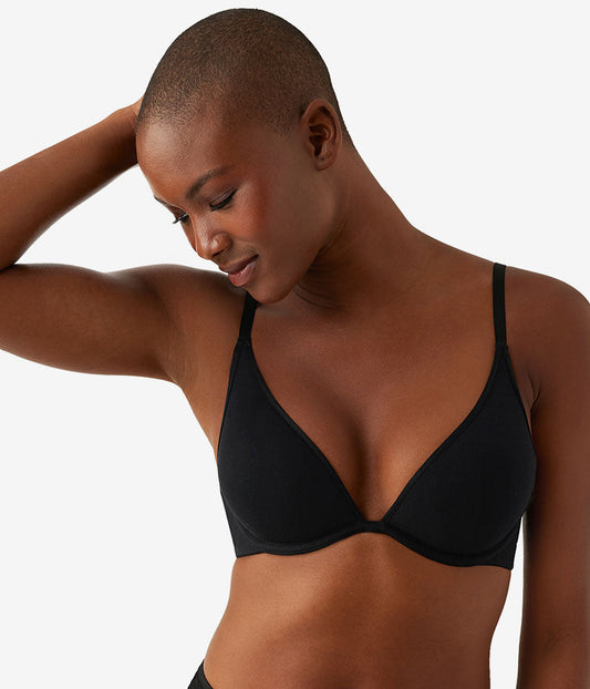 Cotton To A Tee Plunge T-Shirt Bra - Night