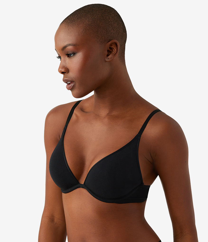 Cotton To A Tee Plunge T-Shirt Bra - Night