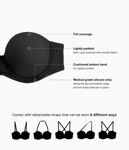 Red Carpet™ Strapless Underwire Bra - Black