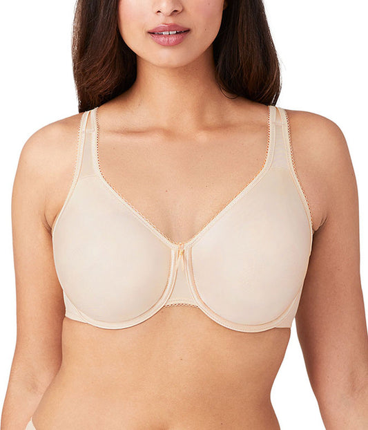 Basic Beauty Full Figure Seamless Underwire Bra - Sand