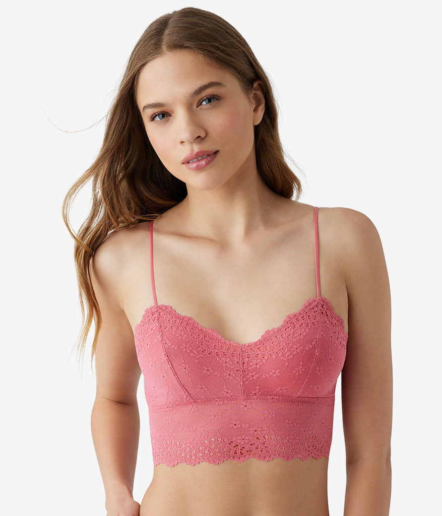 Inspired Eyelet Bralette - Slate Rose