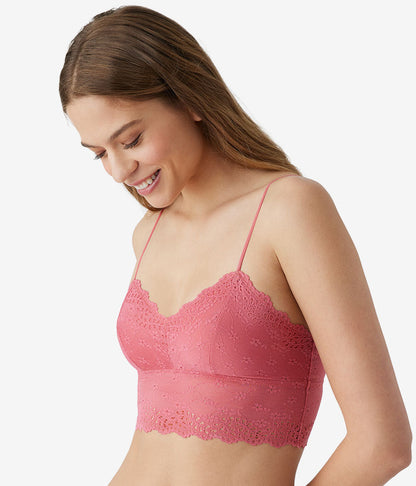 Inspired Eyelet Bralette - Slate Rose