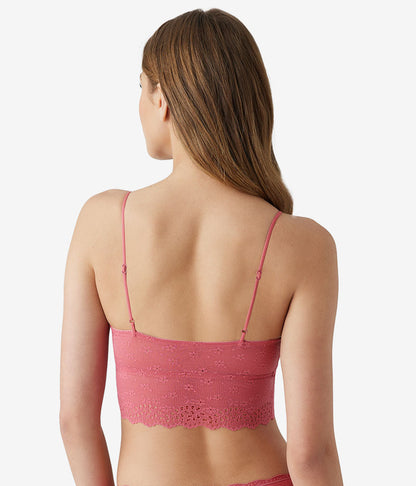 Inspired Eyelet Bralette - Slate Rose