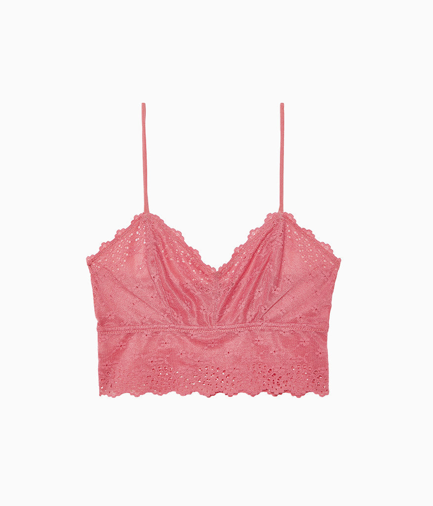 Inspired Eyelet Bralette - Slate Rose