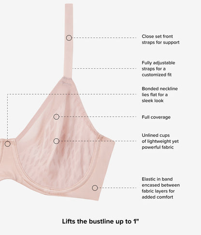 Elevated Allure Underwire Bra - Rose Dust