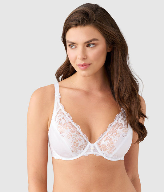 Modern Affair Plunge Underwire Bra - White