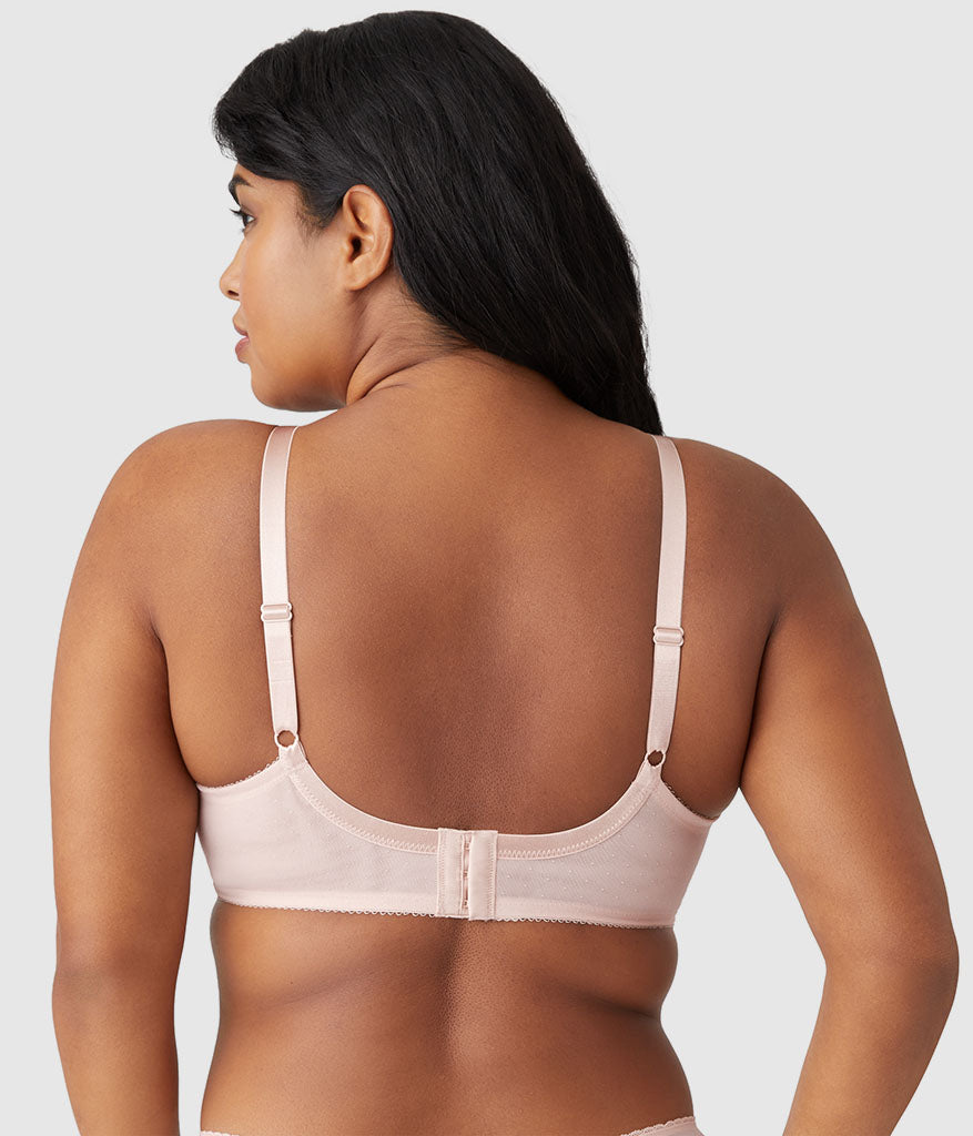 Retro Chic Full Figure Underwire Bra - Rose Dust