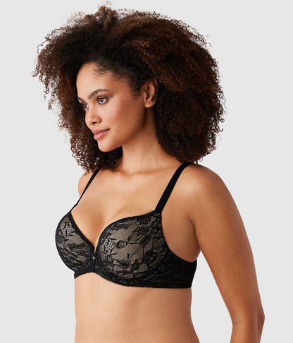 Lace Finesse T-Shirt Bra - Black/Toast