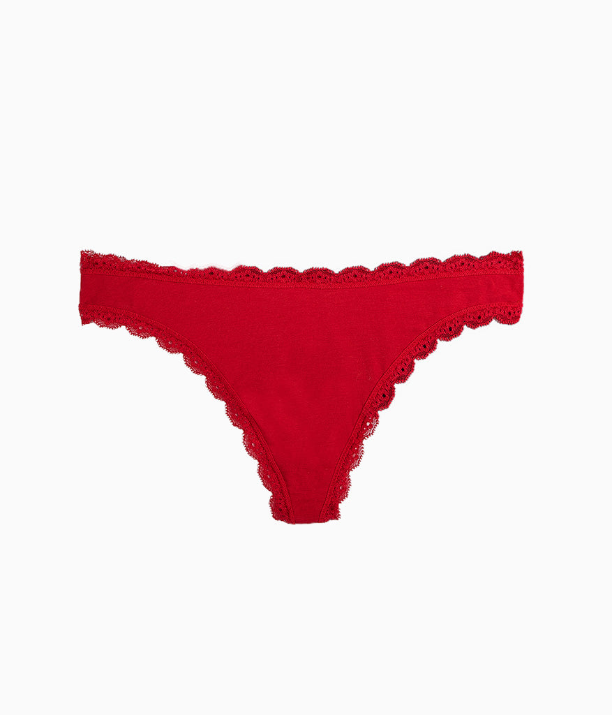 Inspired Eyelet Thong - Chili Pepper Red