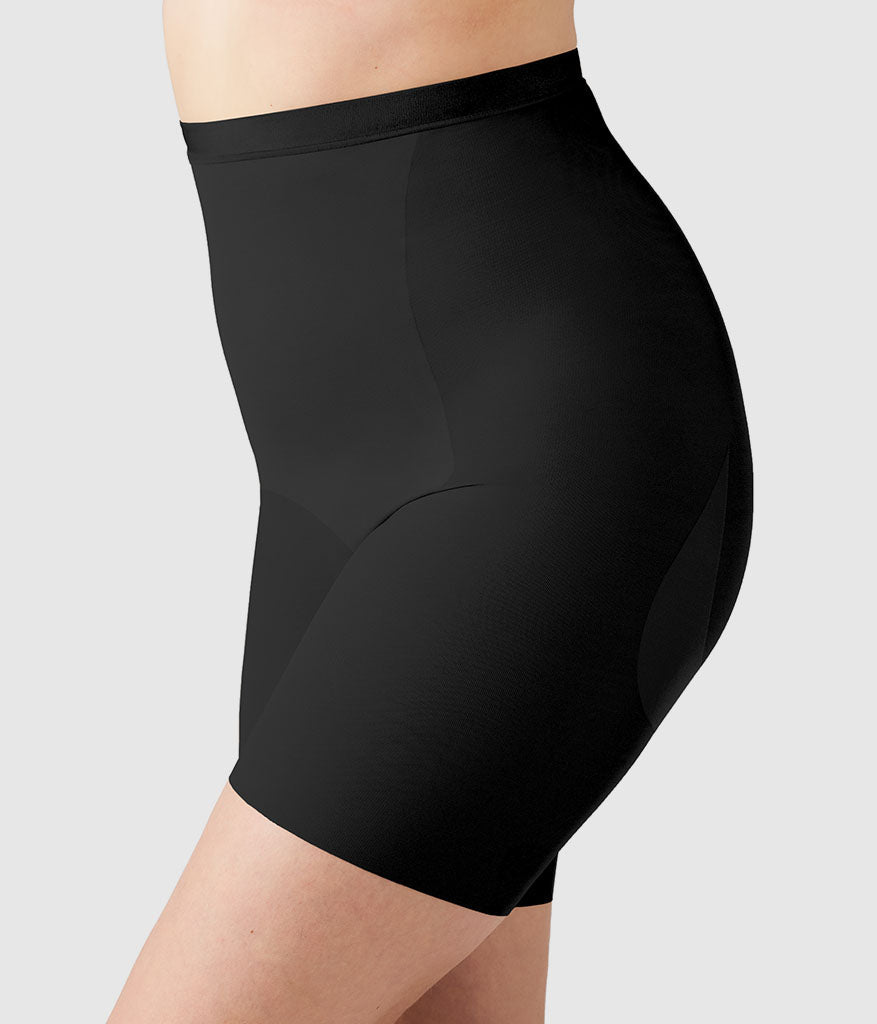 Shape Revelation® Straight Hi-Waist Thigh Shaper - Black