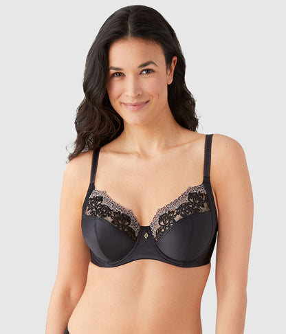 Side Note Underwire Bra - Black