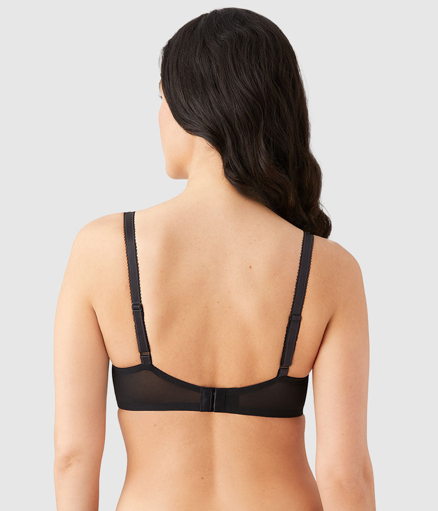 Side Note Underwire Bra - Black