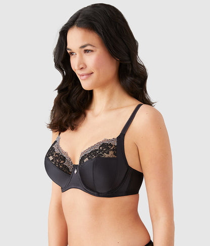 Side Note Underwire Bra - Black