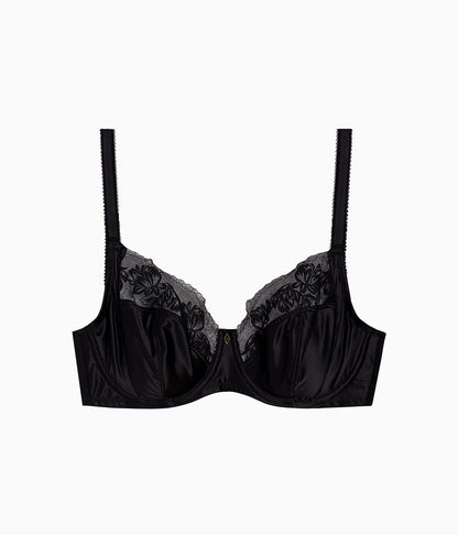 Side Note Underwire Bra - Black