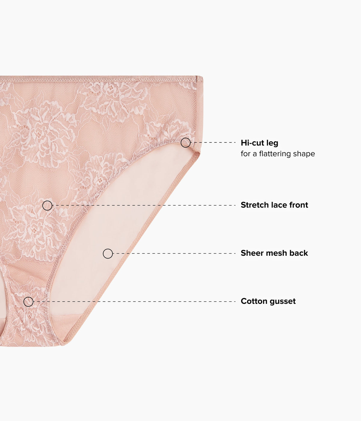 Full Bloom Hi-Cut - Rose Dust