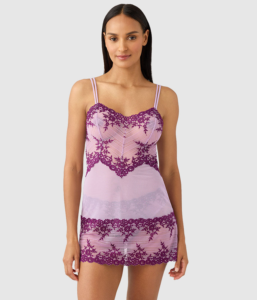 Embrace Lace® Chemise - Lavender Sage/Dark Purple