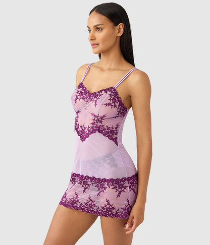 Embrace Lace® Chemise - Lavender Sage/Dark Purple