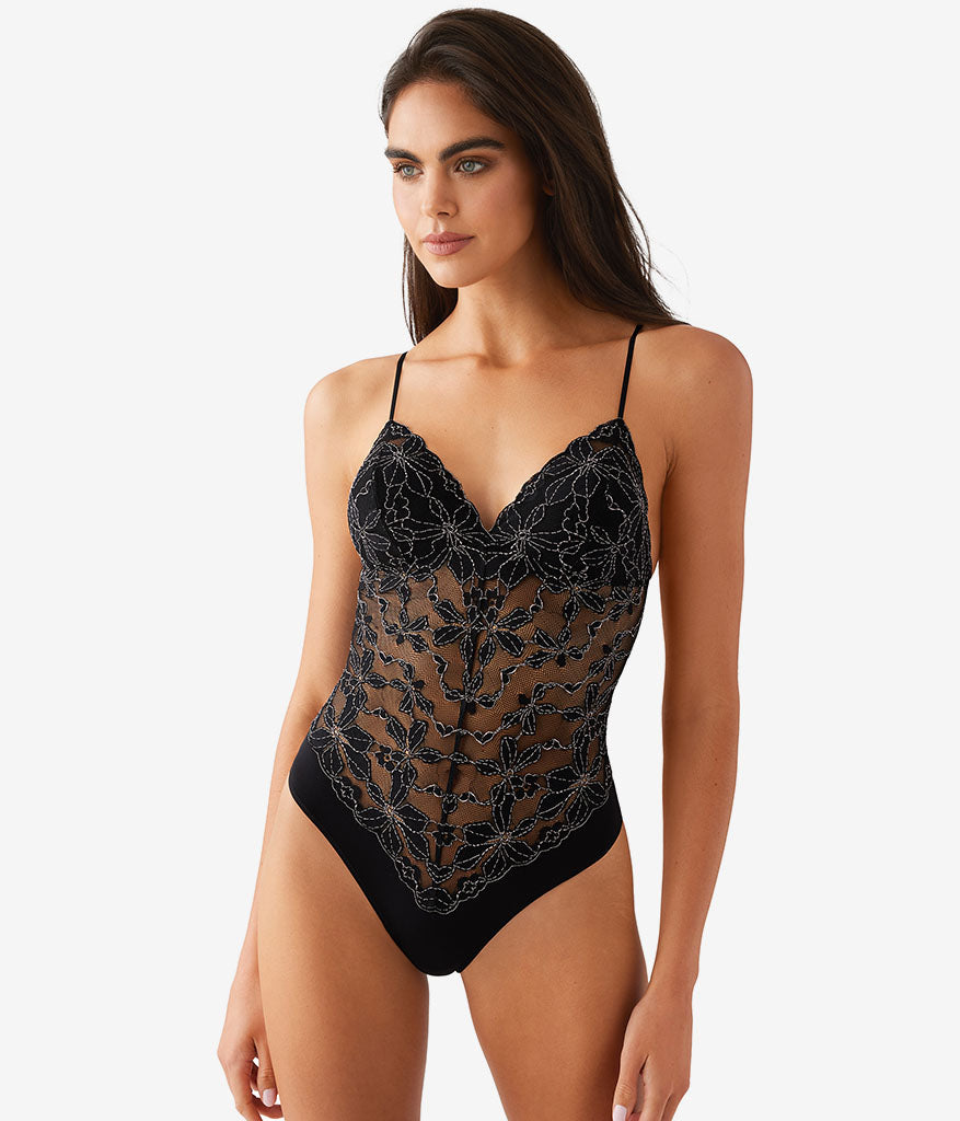 Feeling Famous Bodysuit - Night/Angel Wing