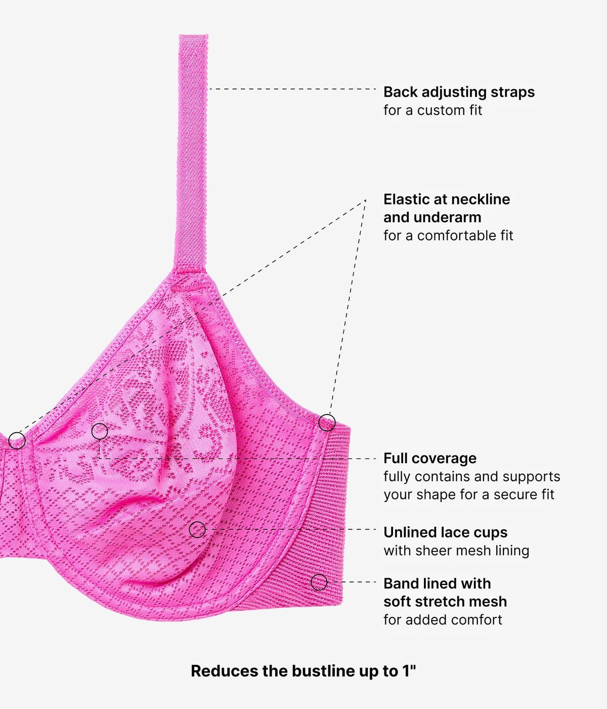 Visual Effects Minimizer Bra - Wild Azalea