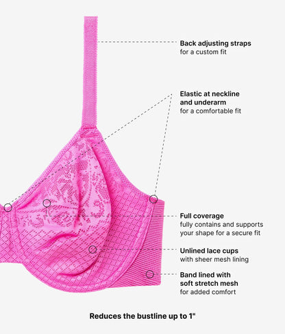 Visual Effects Minimizer Bra - Wild Azalea