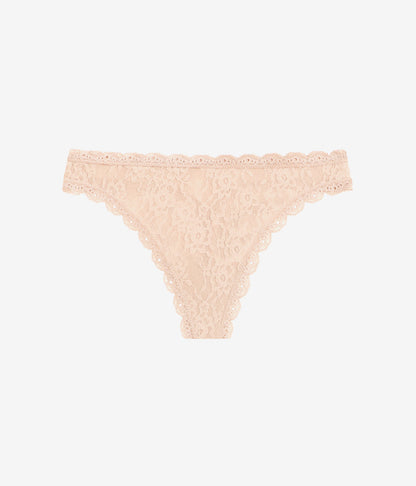 Effortlessly Lace Thong - Au Natural