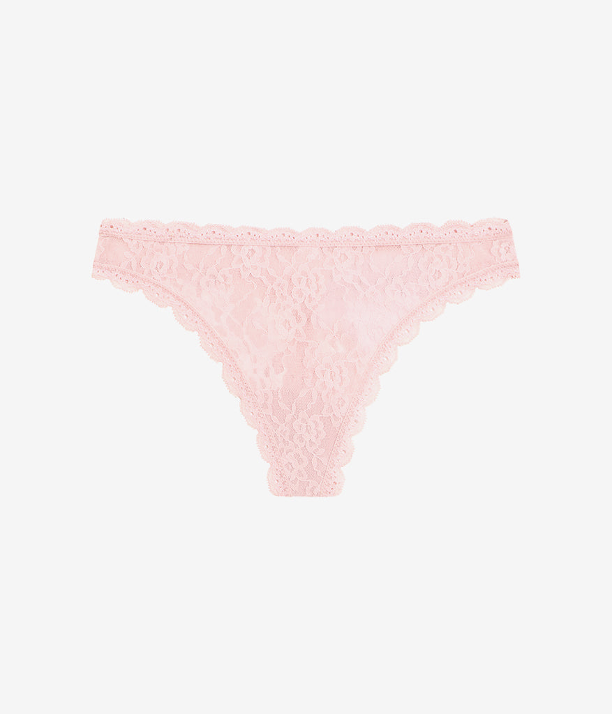 Effortlessly Lace Thong - Blush Pink