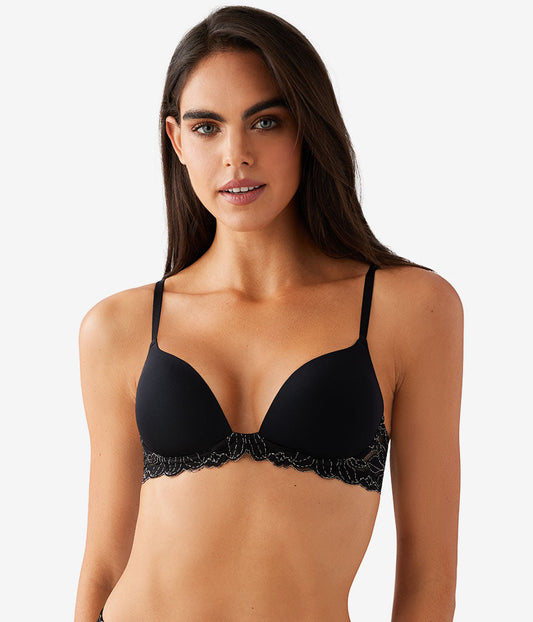 Feeling Famous Wire Free Push Up Bra - Night/Angel Wing