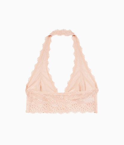 Inspired Eyelet Halter Bralette - Rose Smoke