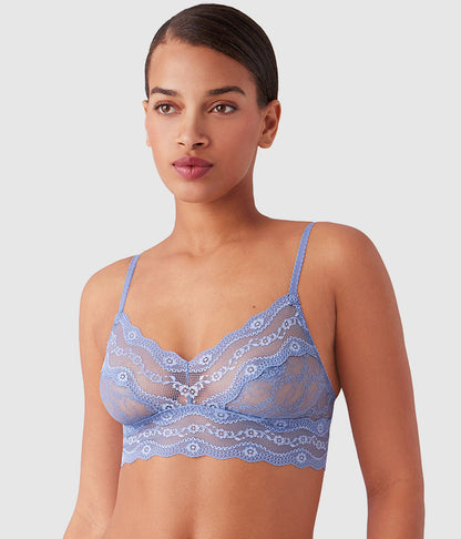 Lace Kiss Bralette - Country Blue