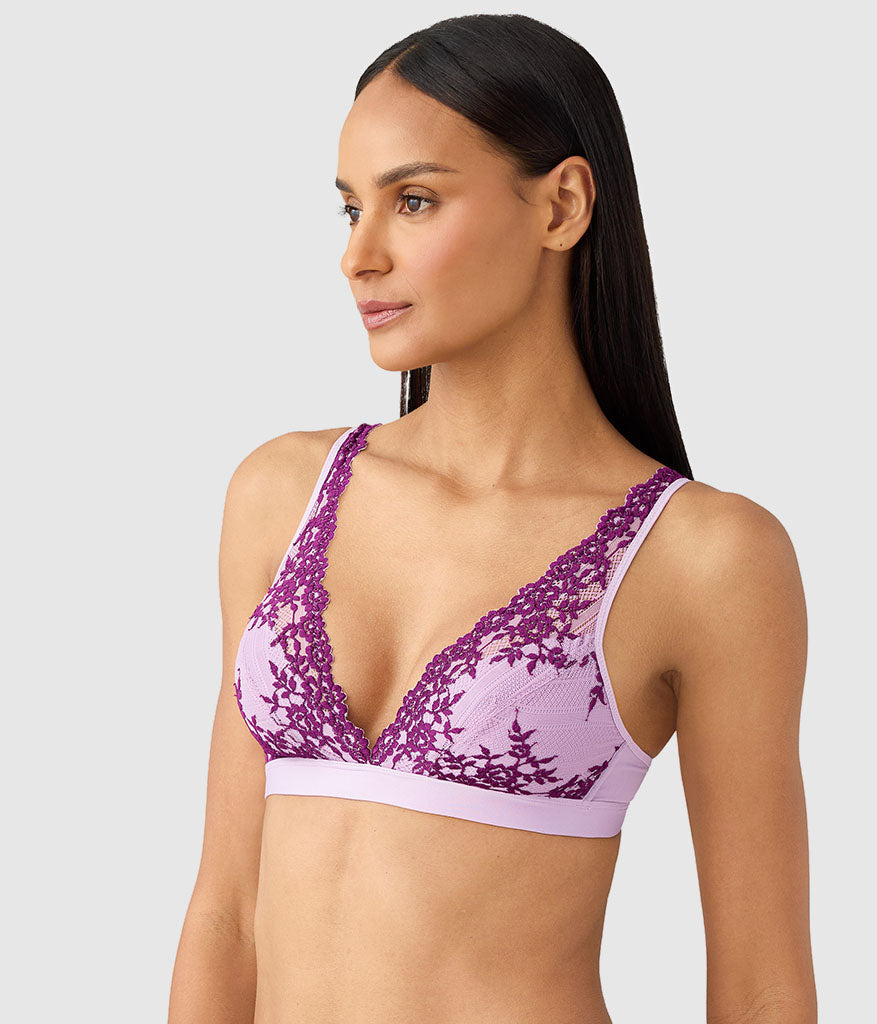 Embrace Lace® Wire Free Bralette - Lavender Sage/Dark Purple
