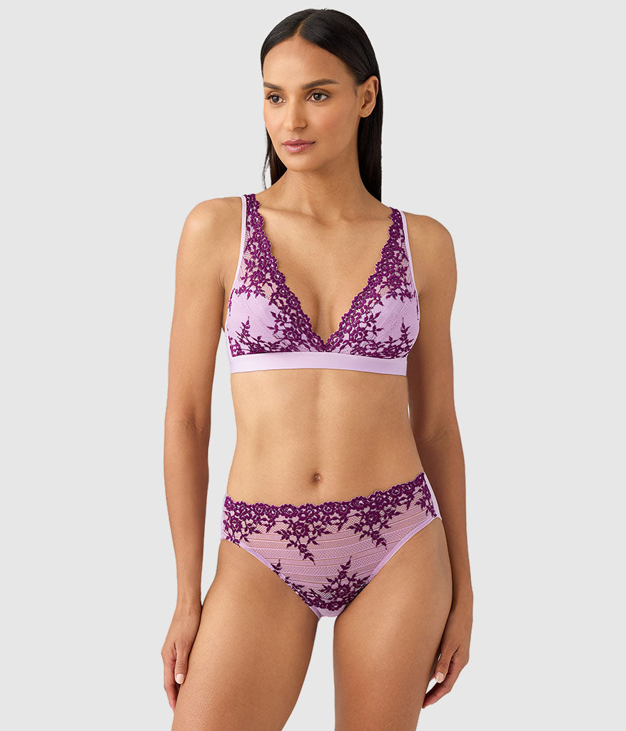Embrace Lace® Wire Free Bralette - Lavender Sage/Dark Purple
