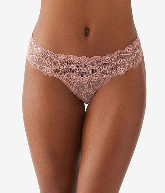 Lace Kiss Thong - Burlwood