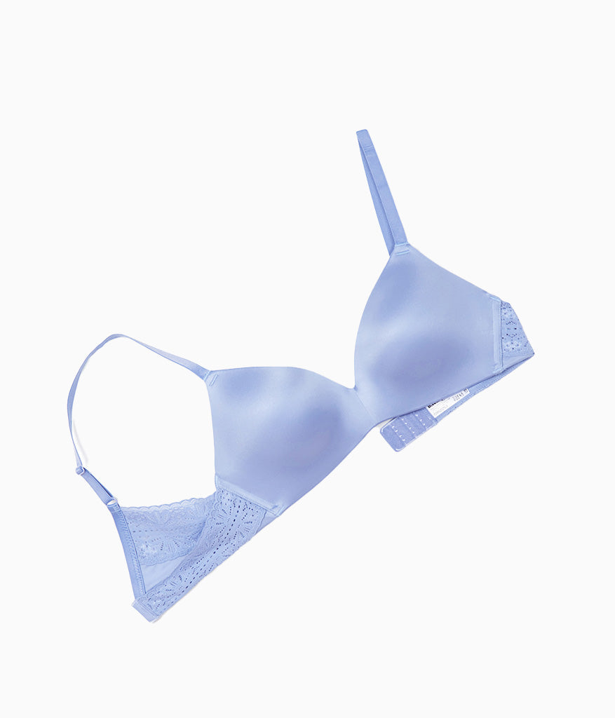 Future Foundation Wire Free T-Shirt Bra with Lace - Purple Impression