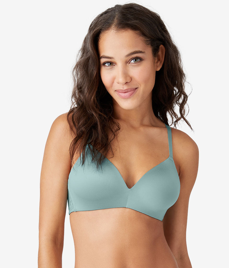 Future Foundation Wire Free T-Shirt Bra with Lace - Trellis
