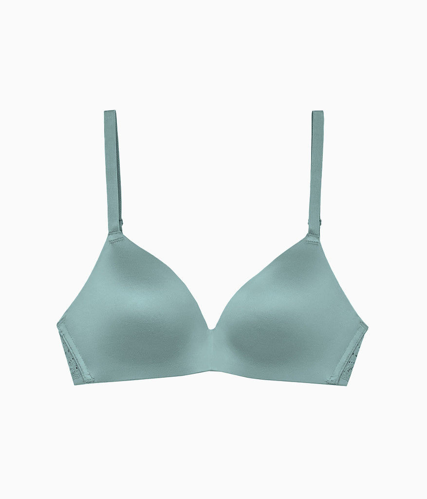 Future Foundation Wire Free T-Shirt Bra with Lace - Trellis
