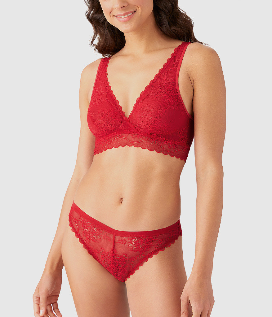 No Strings Attached Bralette - Crimson Red