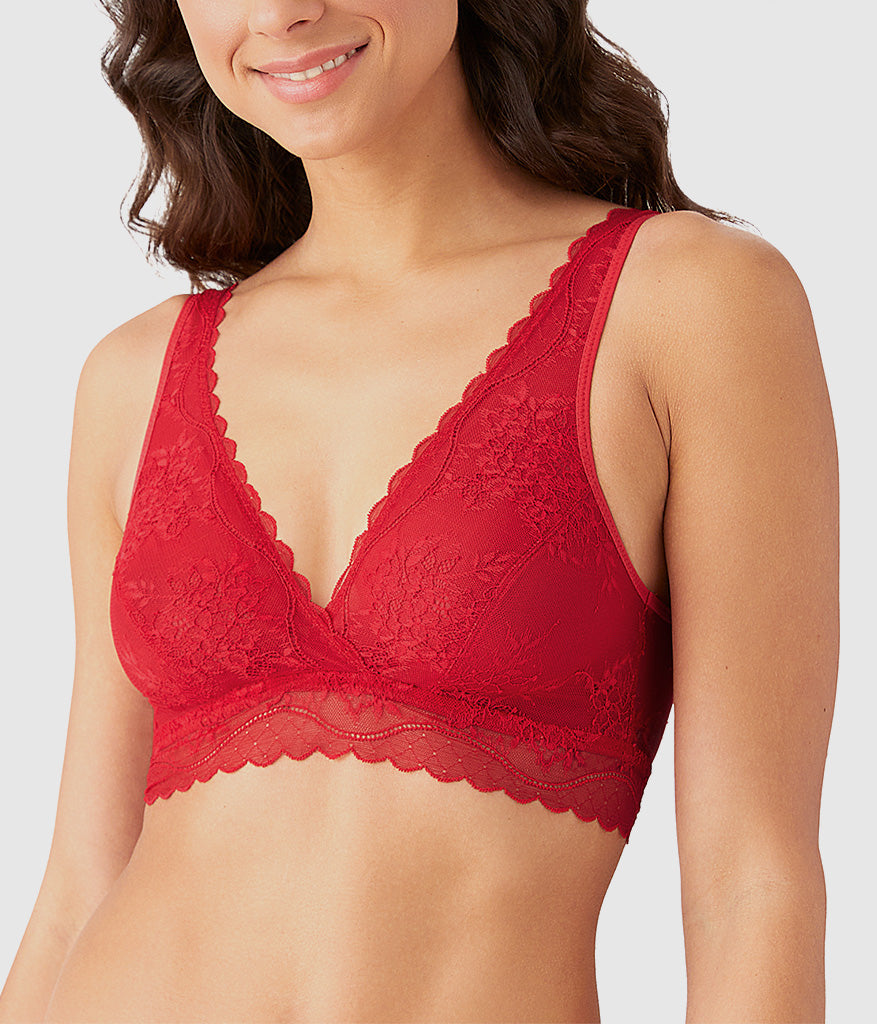 No Strings Attached Bralette - Crimson Red